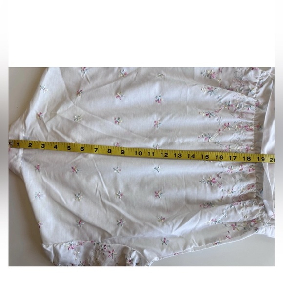 Vintage 90s Desiree Prairie Boho Cottage Core Lace Embroidered Jumpsuit Romper - Picture 13 of 16